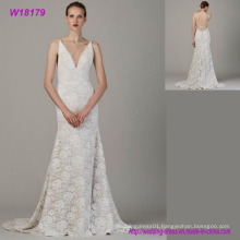 Wholesale Ivory Lace Wedding Dress Empire Wedding Dresses Classic Bride Dress